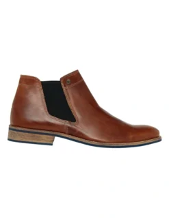 Drake Tan Leather Ankle Boot