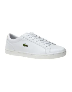 Lacoste Straightset Leather White Trainer Sneaker 9 Lacoste Straightset Leather White Trainer Sneaker -Dune London Shoes Shop 490380760 2 720x928