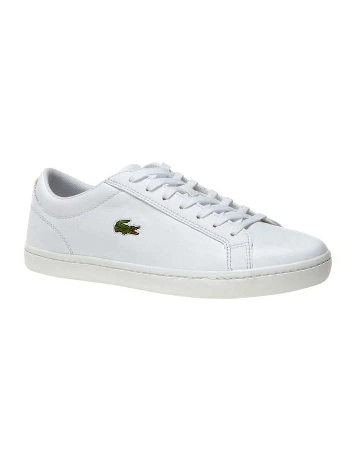Lacoste Straightset Leather White Trainer Sneaker 3 Lacoste Straightset Leather White Trainer Sneaker - Image 3