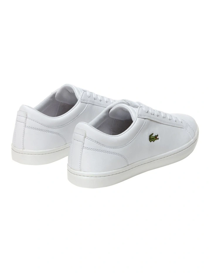 Lacoste Straightset Leather White Trainer Sneaker 4 Lacoste Straightset Leather White Trainer Sneaker - Image 4