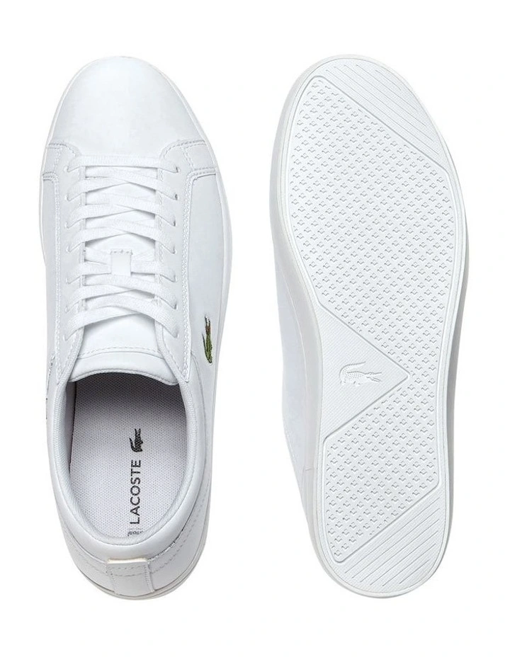 Lacoste Straightset Leather White Trainer Sneaker 7 Lacoste Straightset Leather White Trainer Sneaker - Image 7