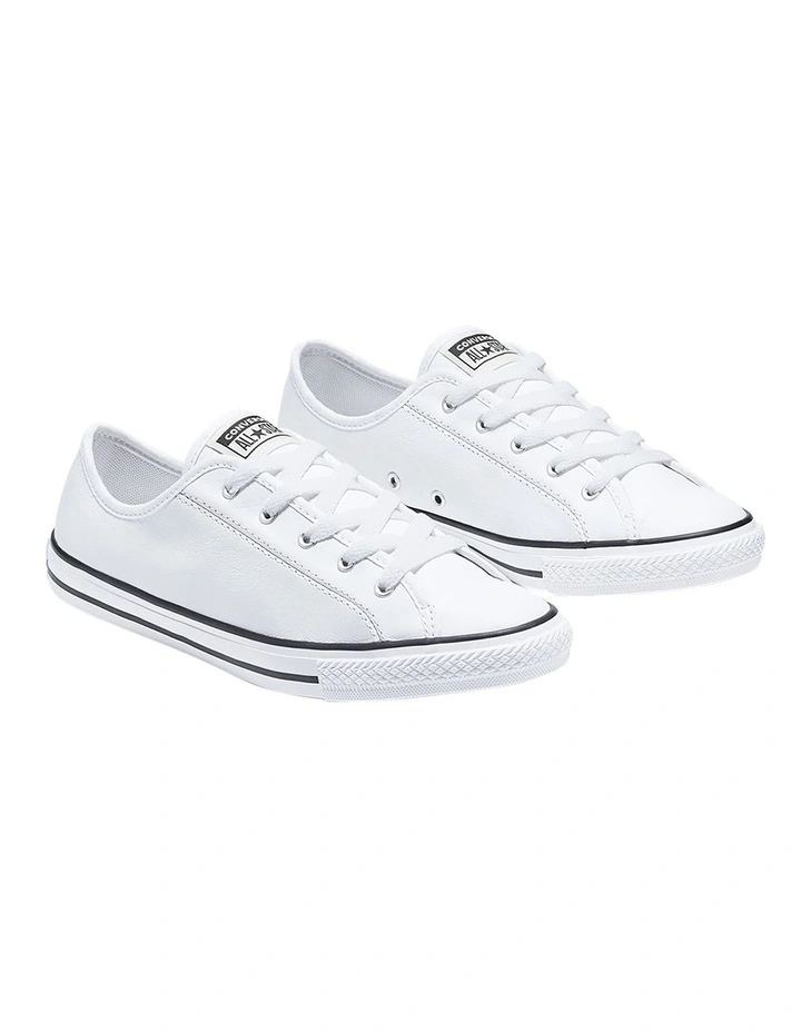 Converse Chuck Taylor All Star Dainty White Leather Low Top Sneaker 3 Converse Chuck Taylor All Star Dainty White Leather Low Top Sneaker - Image 3