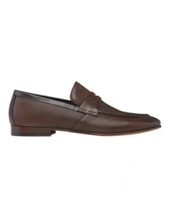 Cavarra Embossed Penny Loafers