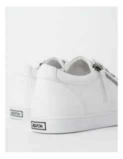 Zia White Leather Zip Up Sneaker -Dune London Shoes Shop 745424470 5 720x928
