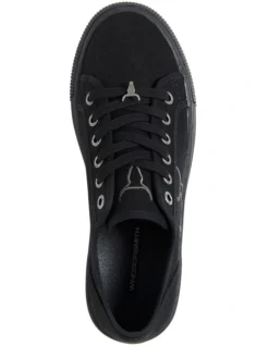 Windsor Smith Ruby Black Lace-Up Heeled Sneaker -Dune London Shoes Shop 825334480 3 720x928