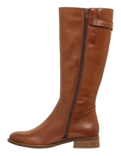 Jenna Mid Brown Glove Boots -Dune London Shoes Shop 827502940 3 720x928
