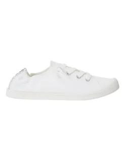Link White Fabric Sneakers