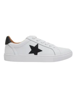 Stark Sneakers In White /Black Leather