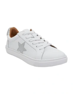Stark Sneakers In White /Silver Leather