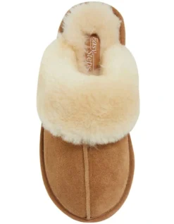 Peggy Chestnut Suede Slippers -Dune London Shoes Shop 836358400 4 720x928