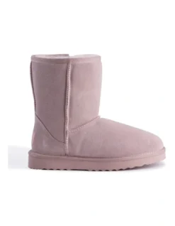 Mid Calf Zip-Up Sheepskin Boot Pale Pink -Dune London Shoes Shop 837291250 7 720x928
