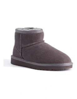 Short Sheepskin Ankle Boot Grey