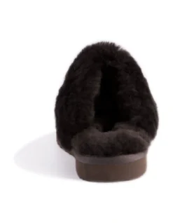 Unisex Sheepskin Wool Sydney Slippers Chocolate -Dune London Shoes Shop 837292240 3 720x928