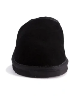 Unisex Sheepskin Wool Slippers Black -Dune London Shoes Shop 837292420 5 720x928