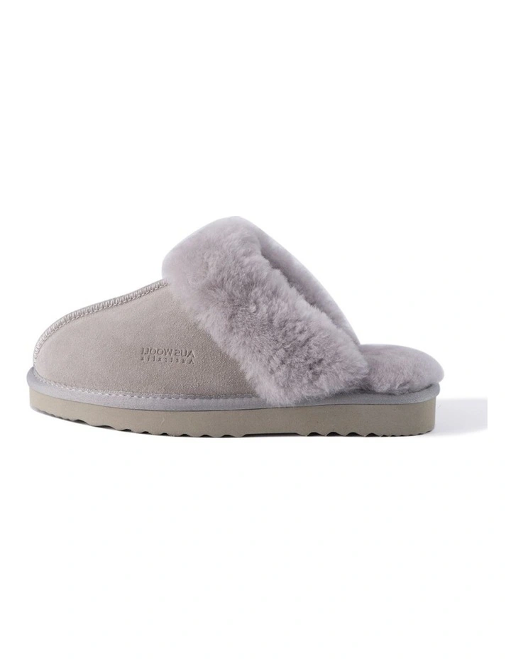 Unisex Sheepskin Wool Sydney Slippers Light Grey 4 Unisex Sheepskin Wool Sydney Slippers Light Grey - Image 4