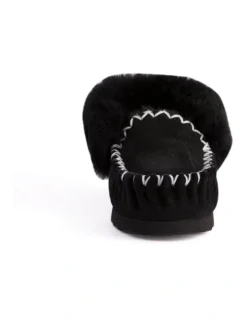 Hand Stitched Womens Sheepskin Moccasin Black -Dune London Shoes Shop 837292690 6 720x928