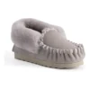Hand Stitched Womens Sheepskin Moccasin Light Grey