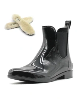 Womens Rainboots With Free Sheepskin Insole Black -Dune London Shoes Shop 837292960 6 720x928