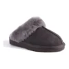 Unisex Sheepskin Wool Sydney Slippers Dark Grey