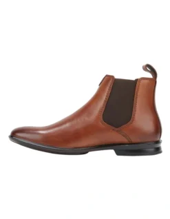 Hush Puppies Leather Tan Burnish Chelsea Boot -Dune London Shoes Shop 840499750 3 720x928