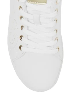 Guess Roria-A White/Gold Sneaker -Dune London Shoes Shop 848705950 3 720x928