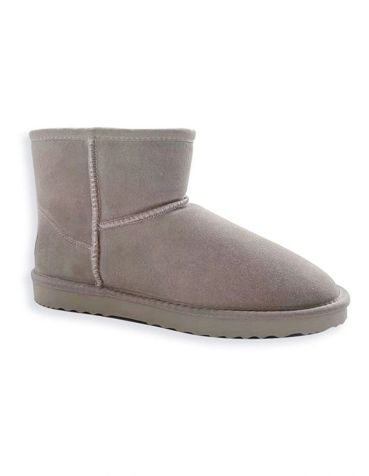 Short Sheepskin Ankle Boot In Light Grey 1 Short Sheepskin Ankle Boot In Light Grey