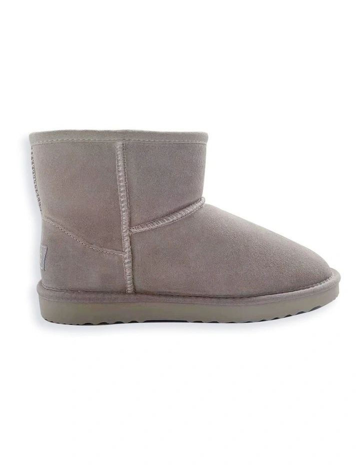 Short Sheepskin Ankle Boot In Light Grey 2 Short Sheepskin Ankle Boot In Light Grey - Image 2