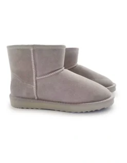 Short Sheepskin Ankle Boot In Light Grey 12 Short Sheepskin Ankle Boot In Light Grey -Dune London Shoes Shop 851401900 6 720x928
