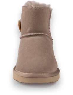 AUS WOOLI UGG SHORT SHEEPSKIN BUTTON BOOT Li Ght Grey -Dune London Shoes Shop 851403430 5 720x928