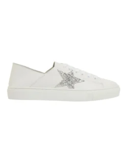 Rocket White/Silver Glitter Sneakers