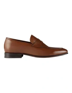 Hadden Brown Leather Penny Loafers