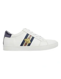 Belem Sneakers In White/Navy Leather