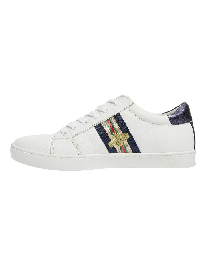 Belem Sneakers In White/Navy Leather 3 Belem Sneakers In White/Navy Leather - Image 3