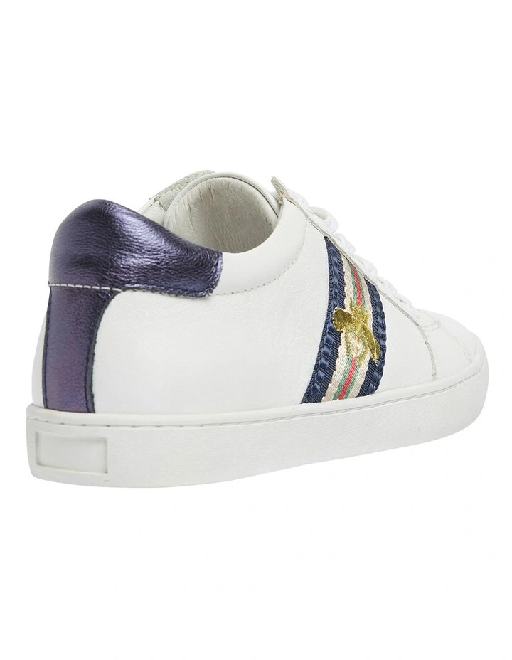 Belem Sneakers In White/Navy Leather 4 Belem Sneakers In White/Navy Leather - Image 4