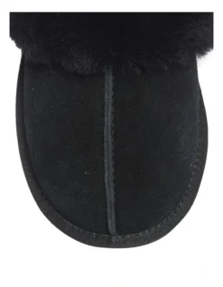 Peggy Black Suede Slippers -Dune London Shoes Shop 903720070 7 720x928