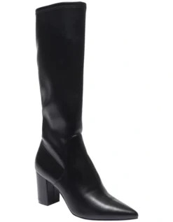 Kendall Black Stretch Boots -Dune London Shoes Shop 903850660 3 1 720x928