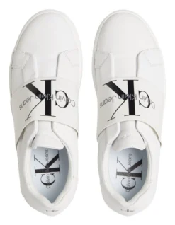 Calvin Klein Classic Cupsole White Leather Slip On Sneaker -Dune London Shoes Shop 904561300 3 720x928