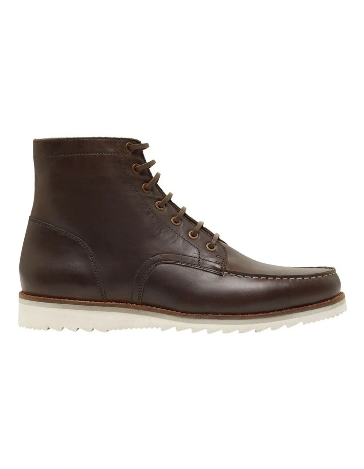 Oxford Elliot Brown Leather Lace Up Boots 1 Oxford Elliot Brown Leather Lace Up Boots
