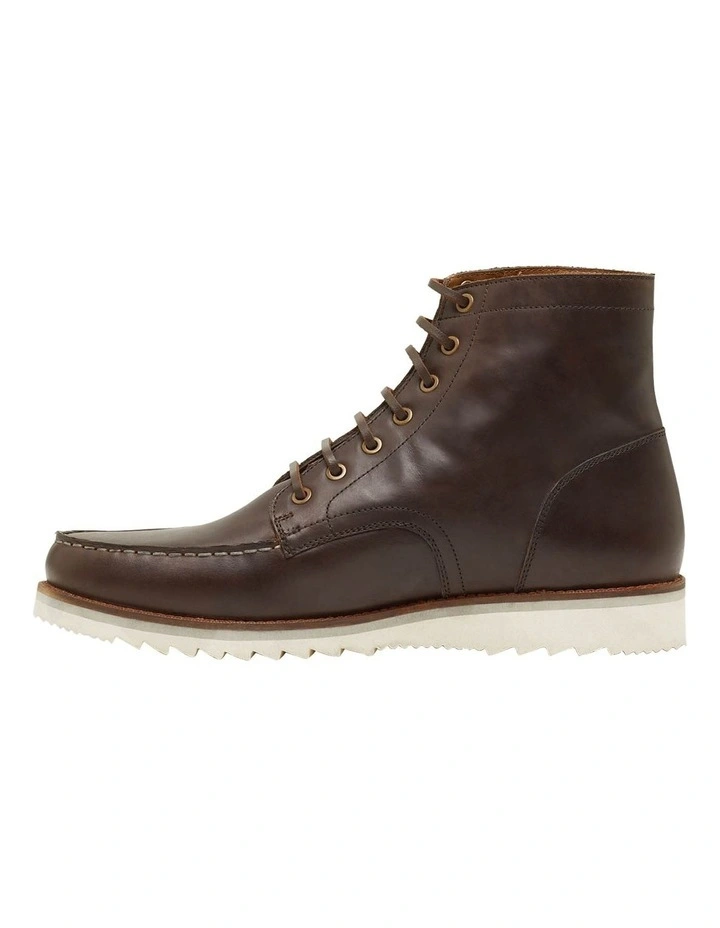Oxford Elliot Brown Leather Lace Up Boots 2 Oxford Elliot Brown Leather Lace Up Boots - Image 2