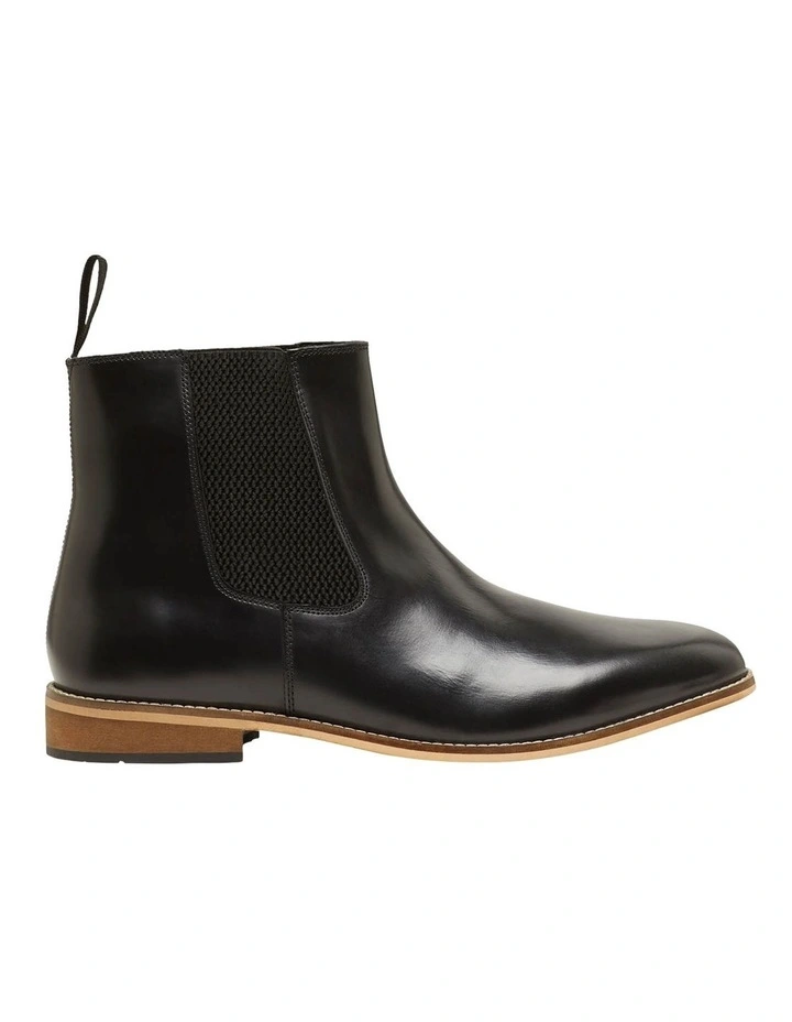Oxford Boris Black Leather Long Chelsea Boots 1 Oxford Boris Black Leather Long Chelsea Boots