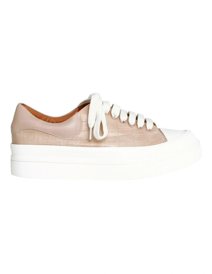 Just A Dream Blush Croc Leather Sneaker 1 Just A Dream Blush Croc Leather Sneaker