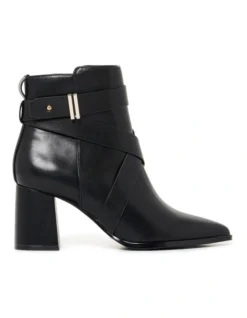 Forever New Tanya Hardware Black Ankle Boot