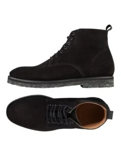 Sahara Suede Military Boots In Black -Dune London Shoes Shop 914807260 3 1 720x928