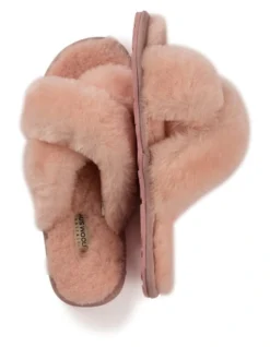 Sheepskin Wool Brighton Pale Pink Slippers -Dune London Shoes Shop 920807290 7 720x928