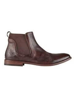 Harley Dark Leather Chelsea Boots In Brown