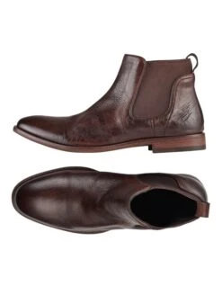 Harley Dark Leather Chelsea Boots In Brown -Dune London Shoes Shop 923393980 3 1 720x928