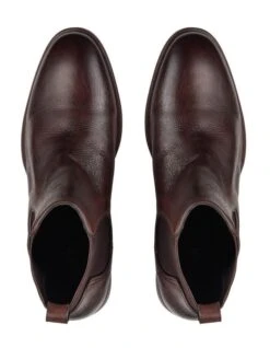 Harley Dark Leather Chelsea Boots In Brown -Dune London Shoes Shop 923393980 4 1 720x928