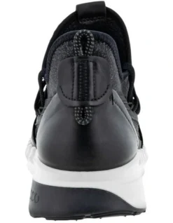 ECCO Zipflex Low Leather Textile Sneaker In Black -Dune London Shoes Shop 924442660 4 720x928