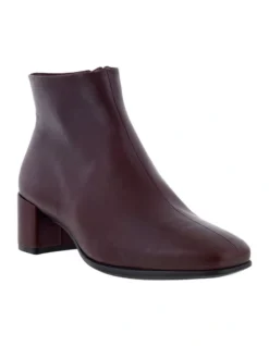 ECCO Shape 35 Squared Ankle Boots In Dark Brown