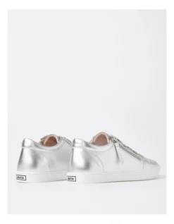 Zia Leather Sneaker In Silver -Dune London Shoes Shop 924701500 5 720x928